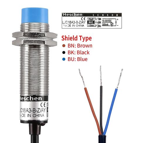 Heschen M18 مفتاح مستشعر القرب بالسعة LJC18A3-B-Z/AY كاشف 1-10 مللي متر 10-30VDC 200mA PNP مغلق عادة (NC) 3 أسلاك in Kuwait