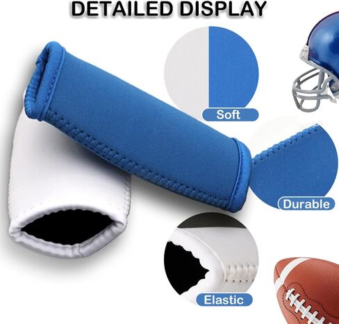 2 Pack Football Chin Pad Chin Strap Cover Unique Sport Football Chin Cover (White and Blue) in Kuwait