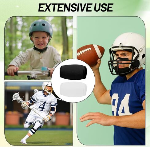 chin strap football cover set of 2, soft padded youth chin strap cover for comfort, breathable football chin strap cover fits youth & adult helmets in Kuwait