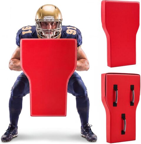 Tinideya T-Shaped Football Blocking Pad with Handles Denser Softer Foam Sport Tackle Shield Portable Rugby and Football Training Equipment for Blocking, Bumping and Contact Drills, 30 x 20 x 4 in in Kuwait