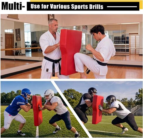 Tinideya T-Shaped Football Blocking Pad with Handles Denser Softer Foam Sport Tackle Shield Portable Rugby and Football Training Equipment for Blocking, Bumping and Contact Drills, 30 x 20 x 4 in in Kuwait