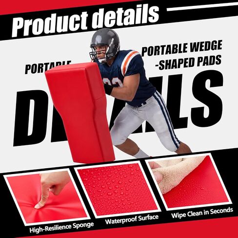 Tinideya T-Shaped Football Blocking Pad with Handles Denser Softer Foam Sport Tackle Shield Portable Rugby and Football Training Equipment for Blocking, Bumping and Contact Drills, 30 x 20 x 4 in in Kuwait