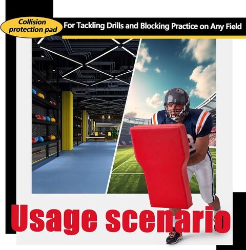 Tinideya T-Shaped Football Blocking Pad with Handles Denser Softer Foam Sport Tackle Shield Portable Rugby and Football Training Equipment for Blocking, Bumping and Contact Drills, 30 x 20 x 4 in in Kuwait