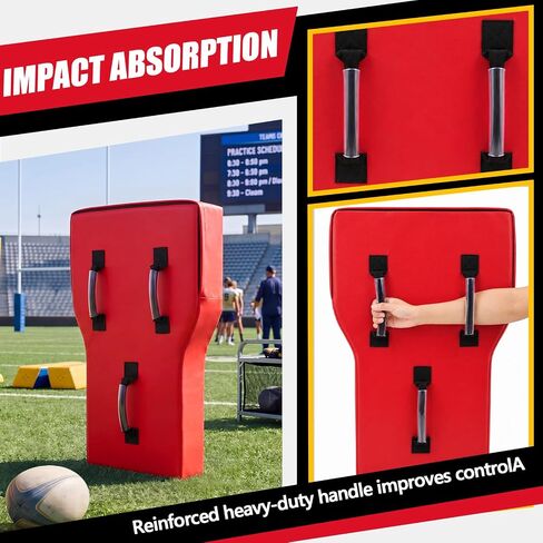 Tinideya T-Shaped Football Blocking Pad with Handles Denser Softer Foam Sport Tackle Shield Portable Rugby and Football Training Equipment for Blocking, Bumping and Contact Drills, 30 x 20 x 4 in in Kuwait