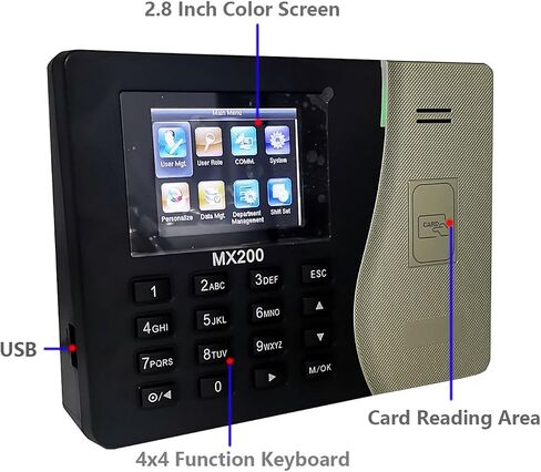 TCP/IP SSR RFID القرب 125 كيلو هرتز نظام بطاقة الوقت والحضور MX200 in Kuwait
