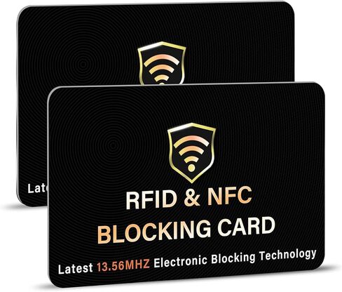 2026 حزمة جديدة من 2 بطاقة حجب RFID، بطاقة واحدة تحمي محفظة المحفظة بالكامل، واقي بطاقة الائتمان البنكية بدون تلامس NFC، مانع بطاقة الائتمان ATM - (أسود) in Kuwait