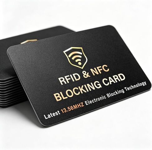 2026 حزمة جديدة من 2 بطاقة حجب RFID، بطاقة واحدة تحمي محفظة المحفظة بالكامل، واقي بطاقة الائتمان البنكية بدون تلامس NFC، مانع بطاقة الائتمان ATM - (أسود) in Kuwait