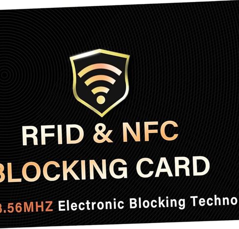 2026 حزمة جديدة من 2 بطاقة حجب RFID، بطاقة واحدة تحمي محفظة المحفظة بالكامل، واقي بطاقة الائتمان البنكية بدون تلامس NFC، مانع بطاقة الائتمان ATM - (أسود) in Kuwait