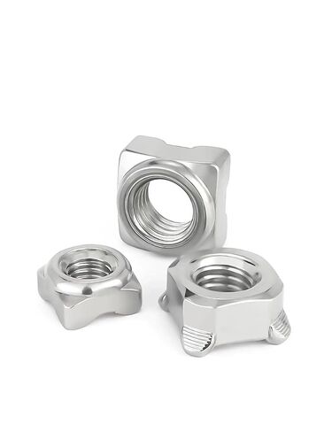 DIN928 304 Stainless Steel Square Weld Nuts Corner Spot Welding Soldering Nut M4-M12(Style A,M3 (60Pcs)) in Kuwait