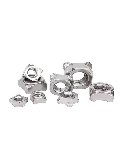DIN928 304 Stainless Steel Square Weld Nuts Corner Spot Welding Soldering Nut M4-M12(Style A,M3 (60Pcs)) in Kuwait