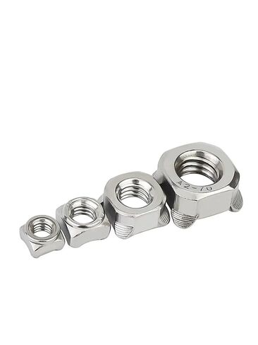 DIN928 304 Stainless Steel Square Weld Nuts Corner Spot Welding Soldering Nut M4-M12(Style A,M3 (60Pcs)) in Kuwait
