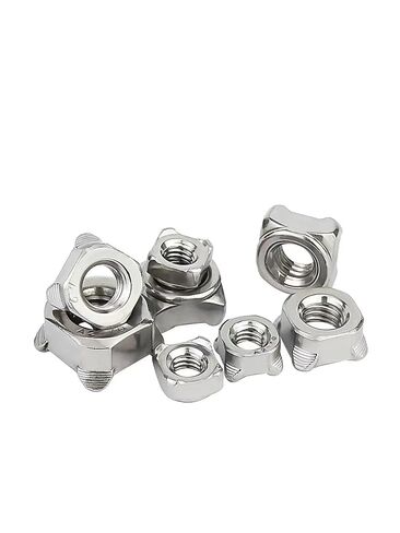 DIN928 304 Stainless Steel Square Weld Nuts Corner Spot Welding Soldering Nut M4-M12(Style A,M3 (60Pcs)) in Kuwait