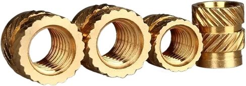 Brass Hot Melt Insert Knurled Nut Thread SL-Type Double Twill Injection(Length 7mm 30pcs,M2.5(OD4mm)) in Saudi Arabia