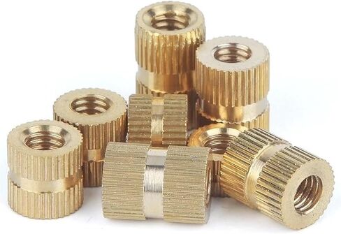Brass nut, M1.4 M2 .5 M3 M4 M5 M6 M8 Injection Molding Brass Knurled Thread Inserts Nuts in Saudi Arabia
