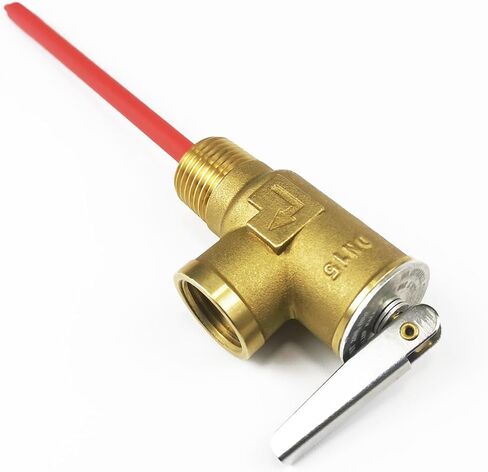 RV سخان الماء الساخن صمام تخفيف الضغط ودرجة الحرارة، 210 درجة فهرنهايت 150 رطل لكل بوصة مربعة، جسم نحاسي سميك مع مسبار ممتد، صمام تخفيف الأمان لسخان المياه للخزان الكهربائي، وصلة خيط NPT 1/2 بوصة in Kuwait