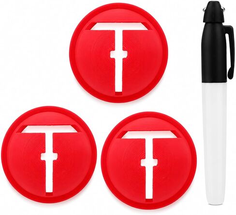 Impact Ball Liner Golf,Golf Ball Marker with Marking Pen,3Pack Plastic Golf Ball Marker Stencil for Improved Putting Accuracy Usga Legal Training Aid,Fits All Balls. in Kuwait