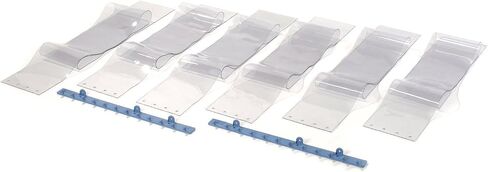 Global Industrial Clearway Doors 786146 3'W x 7'H Pedestrian Strip Door Curtain Kit in Kuwait