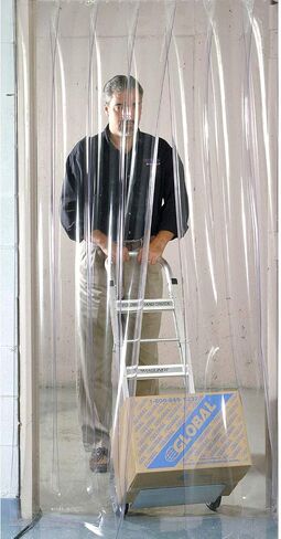 Global Industrial Clearway Doors 786146 3'W x 7'H Pedestrian Strip Door Curtain Kit in Kuwait