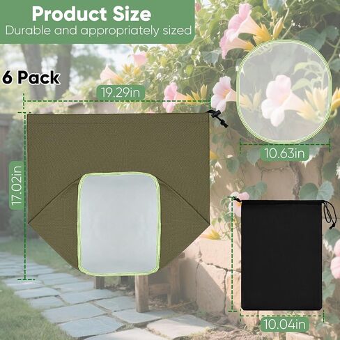 5-Gallon Filter Bags（6-Pack） with Anti-Slip Grip Buckets - Reusable All-Mesh Storage Bags with Top Opening for Hydroponics, Gardening, Brewing - Enhanced Non-Slip Dots for Secure Hold in Kuwait