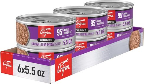 ORIJEN Chunks Chicken & Tuna Entrée for Kittens, 5.5oz, case of 6 cans in Saudi Arabia