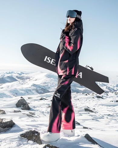 Snow Suits Women Ski Jacket and Pants Set Waterproof Snowboarding Winter Sports Pink Fire in Kuwait