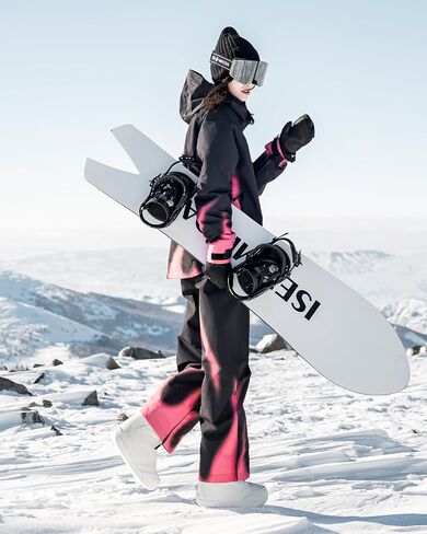 Snow Suits Women Ski Jacket and Pants Set Waterproof Snowboarding Winter Sports Pink Fire in Kuwait