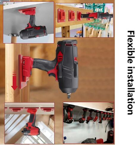 4 Pack Battery Holder Mount Fit Compatible with Milwaukee M18 48-11-1815, 48-11-1828, 48-11-1850, and 48-11-1860 Batteries (w/8 Screws, No Battery) in Kuwait