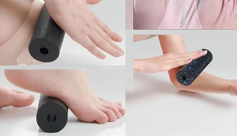 Mini Foam Roller and Massage Ball Set, 6-Inch Small Foam Roller & 3.2-Inch Ball for Travel, Back, Legs, and Muscle Recovery in Kuwait