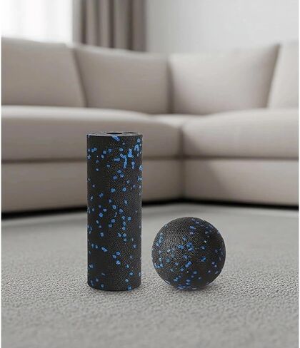Mini Foam Roller and Massage Ball Set, 6-Inch Small Foam Roller & 3.2-Inch Ball for Travel, Back, Legs, and Muscle Recovery in Kuwait