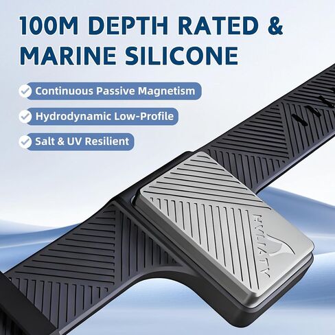 Large-Core Magnetic Shark Deterrent Band Battery-Free Waterproof Silicone | Battery-Free Shark Band With Adjustable Wrist/Ankle Fit for Surfers, Snorkelers, Open-Water Activities & Outdoor Adventures in Kuwait