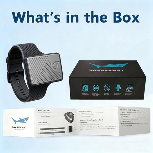 Large-Core Magnetic Shark Deterrent Band Battery-Free Waterproof Silicone | Battery-Free Shark Band With Adjustable Wrist/Ankle Fit for Surfers, Snorkelers, Open-Water Activities & Outdoor Adventures in Kuwait