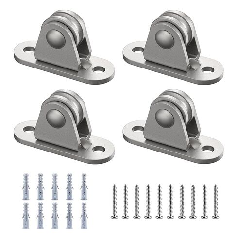 Small Pulley Block, 4 Pack 304 Stainless Steel Pulley Wheel, Heavy Duty Silent Metal Pulley Wheel with Ball Bearings and Mounting Screws for Rope, Sun Shade Sails, Material Handling & Moving in Kuwait
