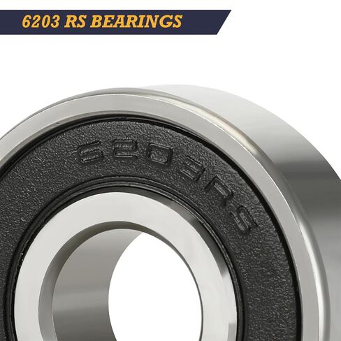 6203RS Bearings 5Pcs Double Rubber Seal Bearings Steel 17x40x12mm Pre-Lubricated Deep Groove Ball 6203-2RS Bearings in Kuwait