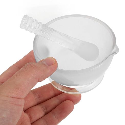 مجموعة ملاط ​​ومدقة Homoyoyo الزجاجية بسعة 75 مل مع قاعدة مضادة للانزلاق ووعاء زجاجي قوي لطحن وخلط التوابل في المطبخ أو الاستخدام المختبري in Kuwait