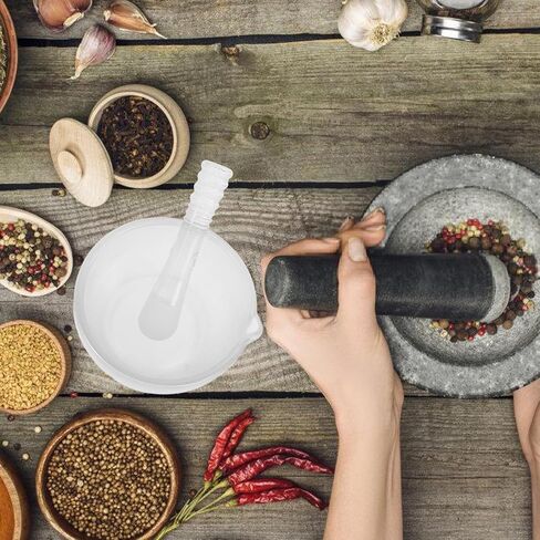 مجموعة هاون ومدقة زجاجية أداة طحن بقاعدة مضادة للانزلاق سعة 75 مل مقاومة للكسر للاستخدام في المطبخ والمختبر in Kuwait