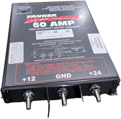 Vanner VoltMaster 66-60 Battery Equalizer | 24V to 12V | 60 Amp | Heavy Duty Anodized Aluminum Enclosure | Transit Bus, Coach, Heavy Truck in Saudi Arabia