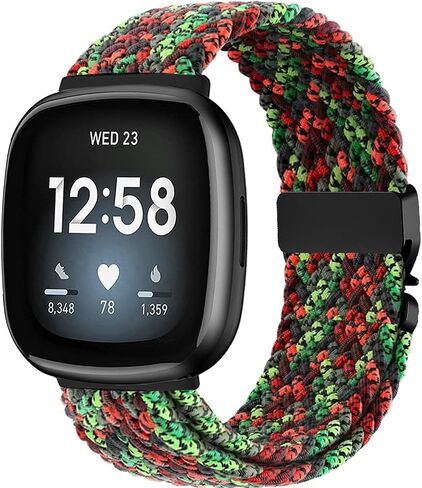 Nylon Braided band Compatible with Fitbit Versa 3/Versa 4, Elastic Band for Fitbit Sense 2/Sense in Saudi Arabia