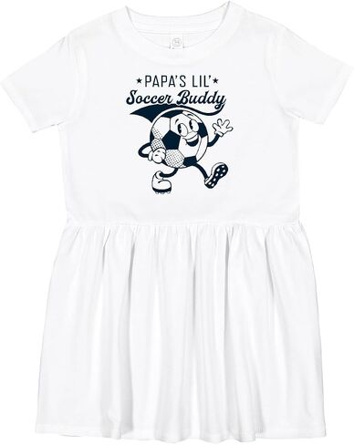 فستان الأطفال الصغار من Inktastic Papa's Lil' Soccer Buddy in Kuwait