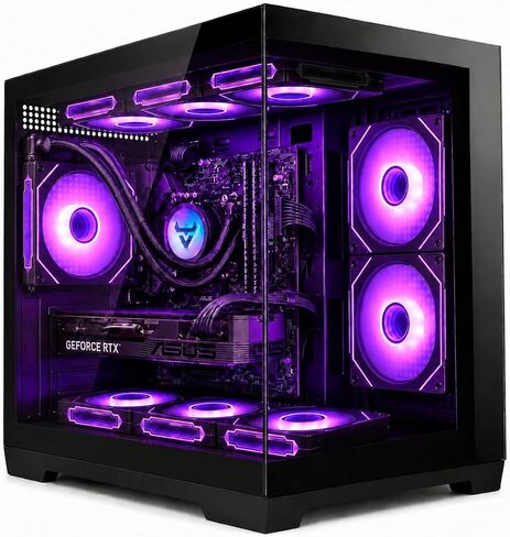 Gaming PC Computer Desktop – i7 Xeon E5 12-Cores up to 3.5 GHz, GTX 1080Ti 11GB, 64GB RAM, 1TB NVMe SSD, Wi-Fi 6 & Bluetooth 5.4, 9× ARGB Cooling Fans, Win11P, 650W PSU, Gaming & Streaming Tower in Kuwait