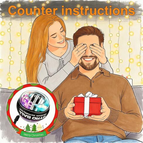 Torque ball,2026 Upgraded Wrist Ball Exerciser,Auto-Start Gyroscopic Forearm Exerciser,Hand Strengthening,Resistance,colored lights (No Counter Version,No Screen) in Kuwait