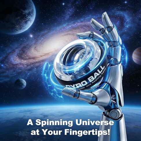 Torque ball,2026 Upgraded Wrist Ball Exerciser,Auto-Start Gyroscopic Forearm Exerciser,Hand Strengthening,Resistance,colored lights (No Counter Version,No Screen) in Kuwait