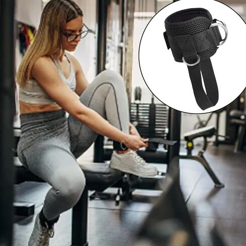 Straps Easy to Use Leg Strength Trainer Adjustable Ankle Cuffs Cable Machine Attachments for Adult Gym Ankle Cuffs Foot Buckle in Kuwait