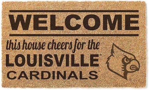 KH Sports Fan Louisville Cardinals Welcome Coir ممسحة، 18x30 بوصة، سجادة Cardinals Outdoor؛ أظهر روح فريقك مع ممسحة الأرجل الفريدة من نوعها من Louisville Cardinals in Kuwait