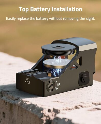 CVLIFE Wolfprowl Motion Awake Red Dot Sight، متوافق مع RMS/RMSC 3MOA Red Dot Compact Reflex Sight مقاوم للصدمات IPX7 مقاوم للماء، مع لوحة محول لقاعدة Picatinny MOS 21 مم in Kuwait