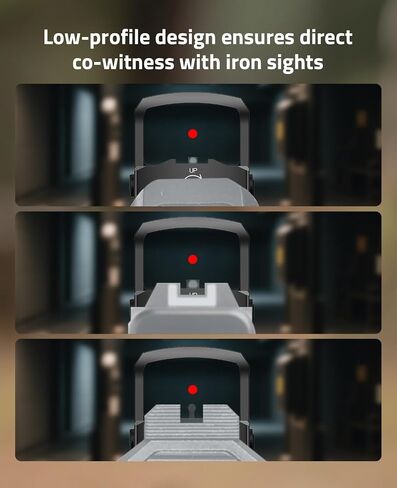 CVLIFE Wolfprowl Motion Awake Red Dot Sight، متوافق مع RMS/RMSC 3MOA Red Dot Compact Reflex Sight مقاوم للصدمات IPX7 مقاوم للماء، مع لوحة محول لقاعدة Picatinny MOS 21 مم in Kuwait