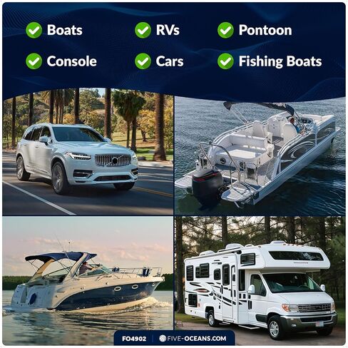 Five Oceans 2-Pack Boat Storage Net, White Frame, Black Elastic Netting, 9-7/8" x 4-1/2", Ideal Storage Net for Boat Organizer, Car, Rvs - FO4902-M2 in Saudi Arabia