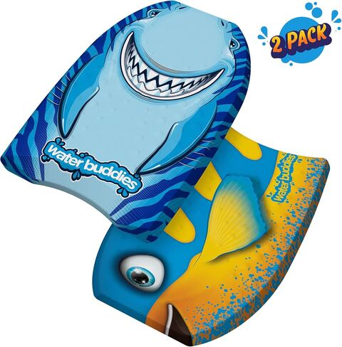Water Buddies 22in Mini Bodyboard 2-Pack // Foam Wax Free Soft Kickboard Bodyboard for Adults and Kids of All Levels in Kuwait