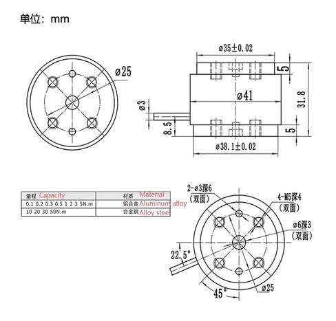 Static Torque Sensor LCJN-B08 0.1/0.2/0.3/0.5/1/2/3/5/10/20/30/50 N.m Used for Wrench in Kuwait