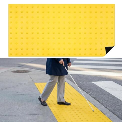 Tactile Warning Pad - 2ft x 4ft Tactile Paving Pad, Unbreakable and Slip-Resistant, Retrofit Truncated Domes for Concrete Sidewalks Walkways, High-Visibility Yellow in Kuwait