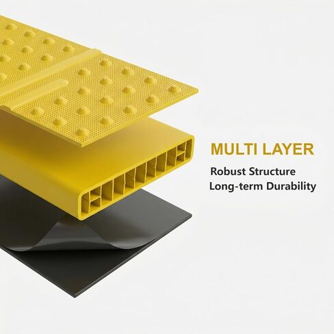 Tactile Warning Pad - 2ft x 4ft Tactile Paving Pad, Unbreakable and Slip-Resistant, Retrofit Truncated Domes for Concrete Sidewalks Walkways, High-Visibility Yellow in Kuwait